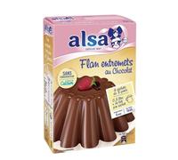 Alsa Préparation pour Flan Chocolat 232g/Boite, pour Gâteau Fondant Chocolat 320g/Boite, Moelleux Nature 435g/Boite (2 boites, Flan Chocolat)