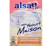 Alsa Préparation pour Yaourts Onctueux Mon Yaourt Maison 4 Sachets 8 g