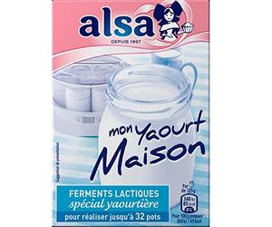Alsa Préparation Yaourt Maison 8G - Idéale pour des yaourts faits maison - Facile et délicieux - Le Lot De 4