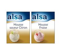 Alsa Préparations : Alsa Mousse saveur citron 800 g & Alsa Mousse fraise 860 g