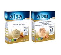 Alsa Préparations : pour mousse spéculoos 800 g & caramel beurre salé 900 g