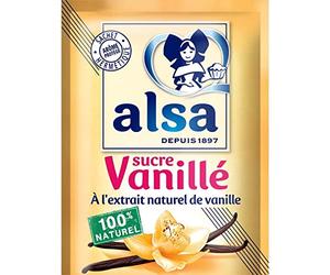 ALSA - Sucre Vanillé Sachet 90G - Préparation Pâtisserie Maison - Douceur Vanillée pour Vos Gâteaux - Lot De 4