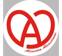 Alsace Blanc Et Rouge - 15cm - Sticker/Autocollant