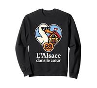 Alsace Cigogne Bretzel Colombage - L’Alsace dans le Cœur Sweatshirt