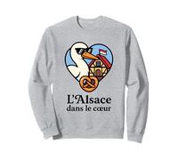 Alsace Cigogne Bretzel Colombage - L’Alsace dans le Cœur Sweatshirt