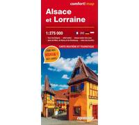 Comfort Map – Carte Alsace et Lorraine 1/275.000 – grand format laminée