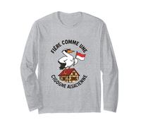 Alsace Femme Cigogne Alsacienne Maison Colombage Rot un Wiss Manche Longue