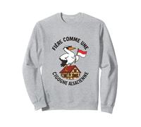 Alsace Femme Cigogne Alsacienne Maison Colombage Rot un Wiss Sweatshirt