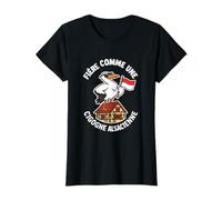 Alsace Femme Cigogne Alsacienne Maison Colombage Rot un Wiss T-Shirt