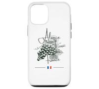Alsace France Raisin Vignoble Art Vin Drapeau Français Coque pour iPhone 12/12 Pro