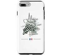 Alsace France Raisin Vignoble Art Vin Drapeau Français Coque pour iPhone 7 Plus/8 Plus