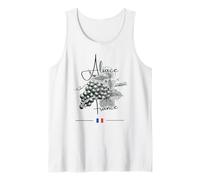 Alsace France Raisin Vignoble Art Vin Drapeau Français Débardeur