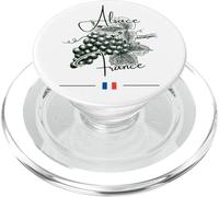 Alsace France Raisin Vignoble Art Vin Drapeau Français PopSockets PopGrip pour MagSafe