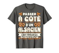 Alsace Humour Alsacien T-Shirt, Homme, Asphalte, M