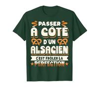 Alsace Humour Alsacien T-Shirt, Homme, Vert Forêt, M