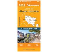 Michelin Carte régionale Alsace, Lorraine 2024 1/200 000