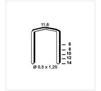 Alsafix - 4 000 agrafes galvanisées FB-14 - 11,6 x 14 x D. 0,5 x 1,25 mm - 6FB141 - Alsafix