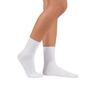 alsestudio Lot de 3 paires de chaussettes sans couture non élastiques super douces en modal pour femme, Blanc - 3 paires, taille unique