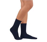 alsestudio Lot de 3 paires de chaussettes sans couture non élastiques super douces en modal pour femme, Bleu marine - 3 paires, taille unique