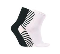 alsestudio Lot de 3 paires de chaussettes sans couture non élastiques super douces en modal pour femme, Rayures noires et blanches, Taille unique