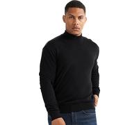 alsestudio Pull à col montant pour homme 100 % coton de qualité supérieure, doux au toucher, pull à manches longues, style essentiel, pull tricoté à col roulé pour homme, Noir , L
