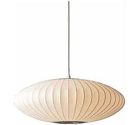 ALSEY Luminaires Suspendus Lustre Blanc simplicité ver à Soie Cocon Suspension Post-Moderne Lanterne à tête Unique Forme Plate plafonnier pour îlot de Cuisine café Salle à Manger Salle d