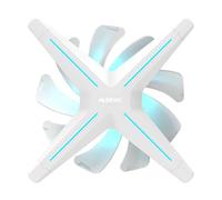 ALSEYE X12 Case Ventilateur de refroidissement par air ARGB PWM pour ordinateur - Fonctionnement silencieux haute performance 120 mm RVB Refroidissement de processeur (blanc, lame inversée)