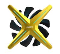 ALSEYE X12 Case Ventilateur de refroidissement par air ARGB PWM pour ordinateur - Fonctionnement silencieux haute performance 120 mm RVB Refroidissement de processeur (jaune, feuille inversée)