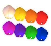 Alsino Lot de 70 lanternes Volantes Multicolores panaché de Couleurs en Papier de Riz biodégradable Surprise fête Mariage céleste Chinoise thailandaise Anniversaire Nouvel an Magique