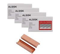 Alsisk 26/6 agrafes standard, pied de 6,35 mm, 4 boîtes de 4000, or rose