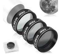 Alstar 1.25" Telescope Moon Filter ND96-0.9 ND96-0.6 ND96-0.3 Kit for Telescope Eyepiece Accessory Reduces Moon Glare and Enhances Lunar Crater Details - 3 Filter Set