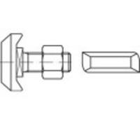 Alstertaler Schrauben & Präzisionsteile 161582 Plaque filetée pour vis à tête rectangulaire M24 acier étamé par galvanisation 10 pc(s)