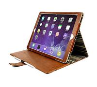 Alston Craig C8_70 Slim Support Portefeuille Housse Étui Cuir Véritable (Vintage) pour Apple iPad Pro 10.5 - Marron