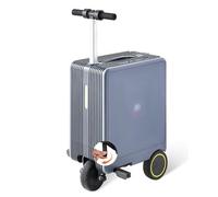 ALSUP Electric Luggage Valise Électrique, Valise Trottinette Aluminium, 36L, 13 Mph, Portée 12Km, Poids 9.5Kg Grey