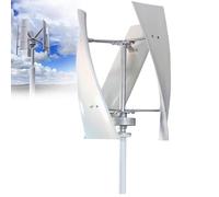 ALSUP Éolienne Magnétique Verticale Silencieuse 3 Pales pour Maison Verticale 12 V 24 V Kit Complet D'éolienne à Autoconsommation, pour Jardin Terrasse, Marine, Bateau,12V-white