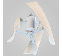 ALSUP Éolienne Verticale, Générateur d'énergie, Kit d'énergie Éolienne, 12V 24V 48V 3 Pales avec Contrôleur, Kit d'éolienne, pour Supplémentation Énergétique Domestique,24V-white