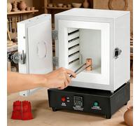 ALSUP Four Électrique de Table 1150°C 1500W | Four de Frittage avec Chambre 15×15×20cm Régulation PID et Hublot pour Bijoux Céramique Laboratoire