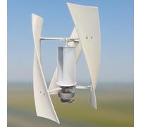 ALSUP Générateur Éolienne, Éolienne À Axe Vertical, Kit D'éolienne en Spirale à 3 Pales Éolienne à Axe Vertical à Usage Complet Autoconsomation avec Contrôleur,24V-white