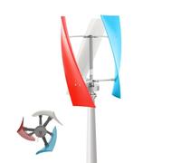 ALSUP Générateur Éolienne, Éolienne À Axe Vertical, Kit D'éolienne en Spirale à 3 Pales Éolienne à Axe Vertical à Usage Complet Autoconsomation avec Contrôleur,24V-color