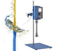 ALSUP Homogénéisateur de Laboratoire à Grande Vitesse Émulsionneur Mélangeur à Haut Cisaillement Capacité ， Mélangeur à Affichage numérique pour l'industrie des cosmétiques,Snaptype28G