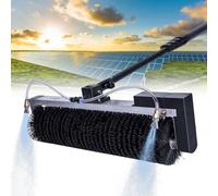 ALSUP Kit Complet Nettoyage Panneaux Solaires Photovoltaïques, Brosse Rotative Alimentée en Eau avec Perche Télescopique 11,4/18/24,6 Pieds, Convient À Tous Les Types De Panneaux PV 7.5m/25ft