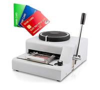 ALSUP Machine À Gaufrer pour Plaques D'identification pour Chiens, Embosseuse De Carte PVC Manuelle 72 Caractères, avec 30 Plaques en Aluminium Et Réglage De Profondeur