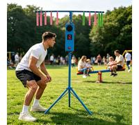 ALSUP Machine D'entraînement des Réflexes, Jeu De Bâtons À Attraper pour Coordination Œil-Main, 10 Bâtons, Trépied Réglable, Effets Sonores, pour Fêtes, Événements Et Usage Commercial Blue