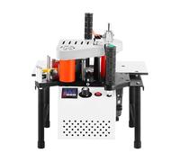 ALSUP Plaqueuse de Chants Double Colle Vitesse Réglable, Machine Portable Travail du Bois PVC, Courbe et Droit, Largeur 7-60mm Épaisseur 0,3-3mm White