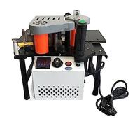 ALSUP Plaqueuse de Chants portative Courbe et Droite,110v/220v Vitesse réglable 5m/Min Plaqueuse portative 10-60mm pour Le Travail du Bois