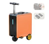 ALSUP Valise Electrique Trottinette, Valise De Voyage Aluminium 20 Pouces, 36L, Autonomie 12Km, Blocage TSA Orange
