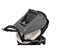 Altabebe AL7014-30 Pare-soleil pour poussettes avec protection latèrale et fenêtre, Lifeline Deluxe Gris foncé