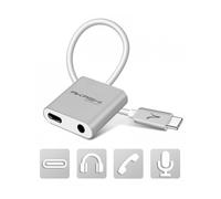 Altadif ALTADPTAUDIOTYPC changeur de genre de câble 3.5 mm, USB-C USB-C Blanc