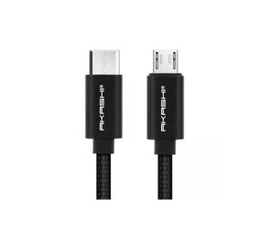 Altadif ALTCABLTCMUSBLK câble USB 1 m USB C Micro-USB A Noir