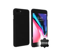 Coque iPhone 8+, 7+, 6+, 6S+ Protection Rigide Cuir Véritable Akashi Noir
